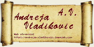Andreja Vladiković vizit kartica